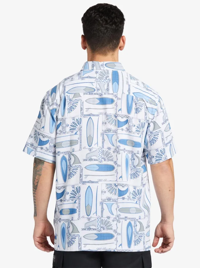 Shirts and Polos Men Quiksilver Waterman Long Boards Woven Shirt White Longboards Shirts and Polos Men Quiksilver Waterman Long Boards Woven Shirt White Longboards