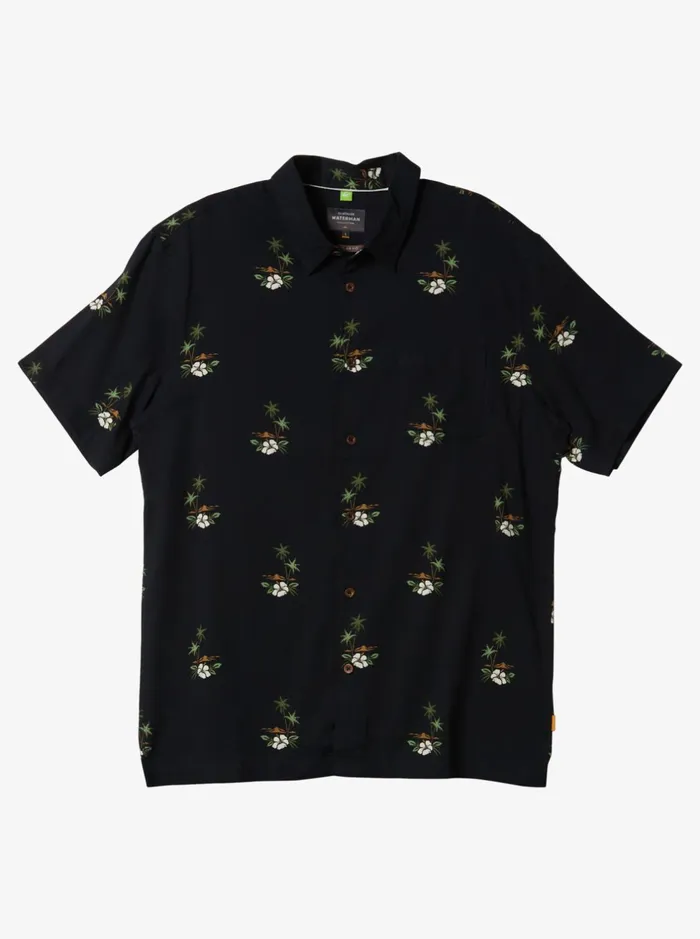 Shirts and Polos Men Quiksilver Waterman Micronesia Woven Shirt Micronesia Dusk Black Shirts and Polos Men Quiksilver Waterman Micronesia Woven Shirt Micronesia Dusk Black