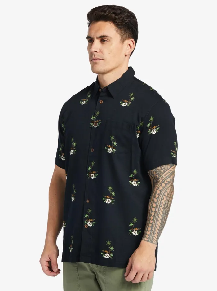 Shirts and Polos Men Quiksilver Waterman Micronesia Woven Shirt Micronesia Dusk Black Shirts and Polos Men Quiksilver Waterman Micronesia Woven Shirt Micronesia Dusk Black