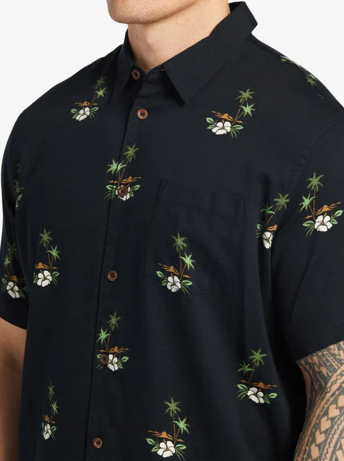 Shirts and Polos Men Quiksilver Waterman Micronesia Woven Shirt Micronesia Dusk Black Shirts and Polos Men Quiksilver Waterman Micronesia Woven Shirt Micronesia Dusk Black