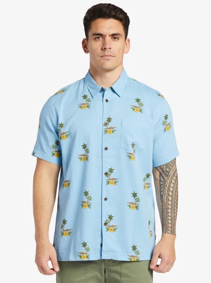 Shirts and Polos Men Quiksilver Waterman Micronesia Woven Shirt Micronesia Dusk Blue Shirts and Polos Men Quiksilver Waterman Micronesia Woven Shirt Micronesia Dusk Blue