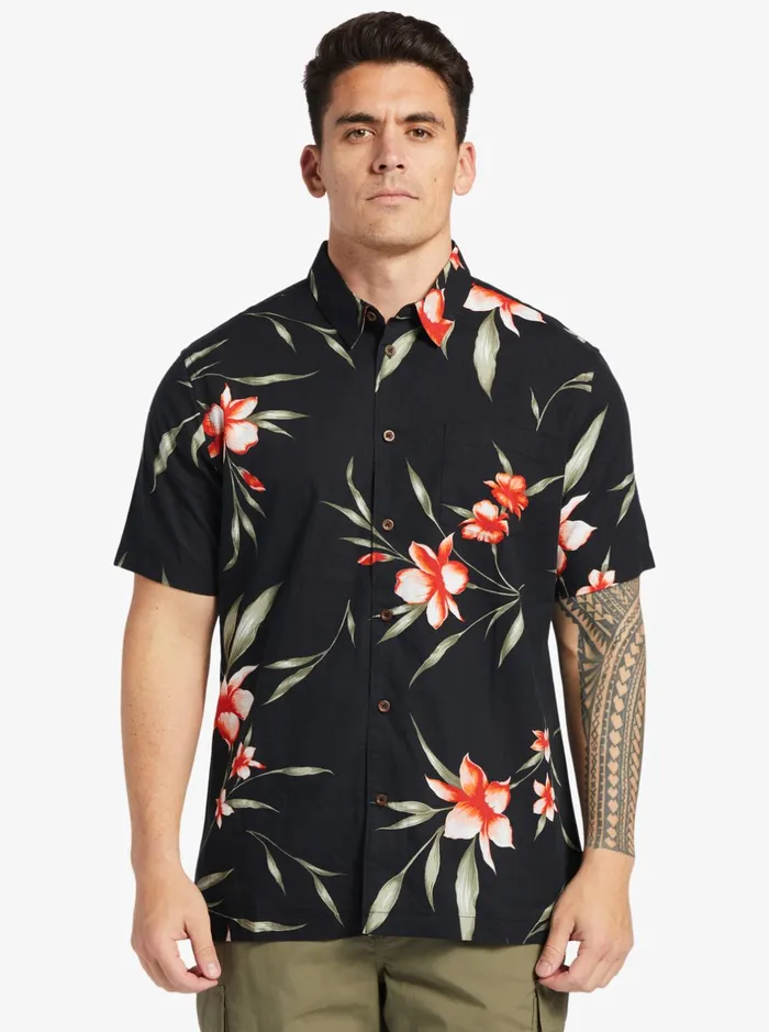 Shirts and Polos Men Quiksilver Waterman Night Bloomer Woven Shirt Black Night Bloomer Shirts and Polos Men Quiksilver Waterman Night Bloomer Woven Shirt Black Night Bloomer