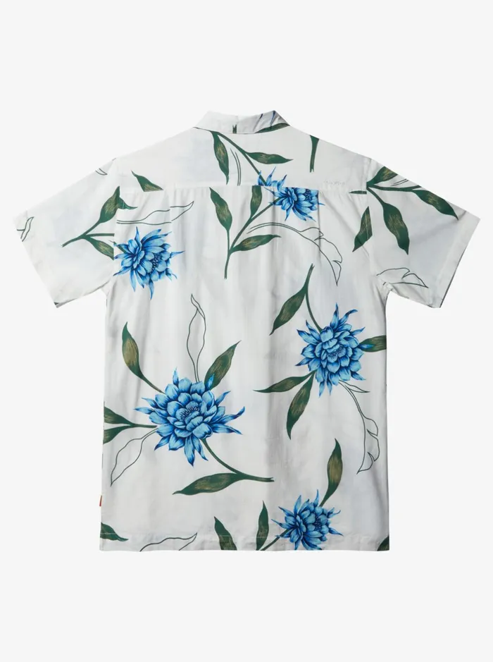 Shirts and Polos Men Quiksilver Waterman Perfect Bloom Short Sleeve Shirt Antique White Perfect Bloom Shirts and Polos Men Quiksilver Waterman Perfect Bloom Short Sleeve Shirt Antique White Perfect Bloom