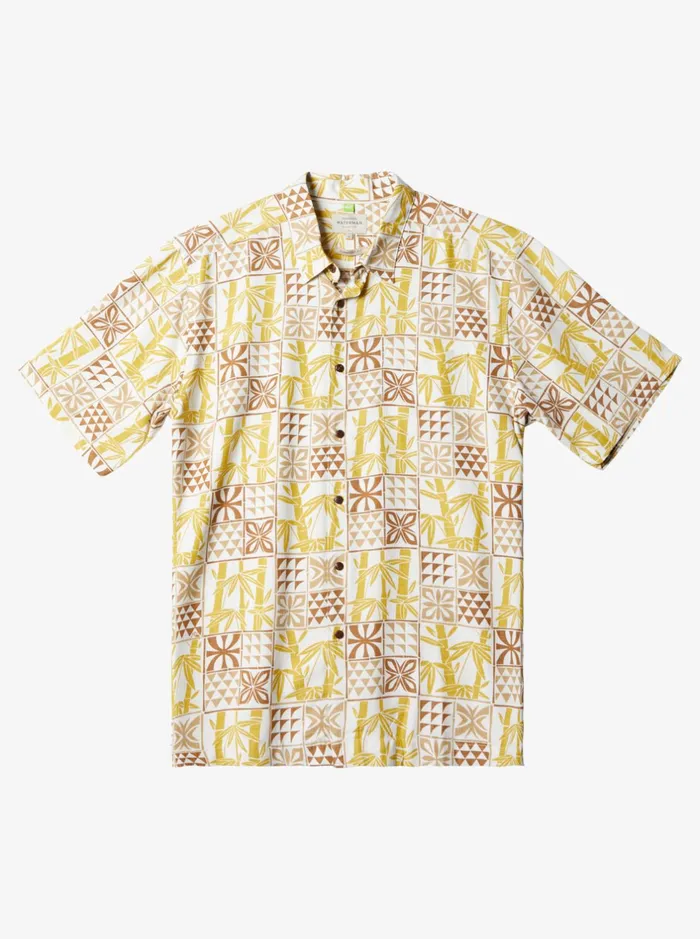 Shirts and Polos Men Quiksilver Waterman Plaid Flight Short Sleeve Shirt Brown Rice Checked Flight Shirts and Polos Men Quiksilver Waterman Plaid Flight Short Sleeve Shirt Brown Rice Checked Flight