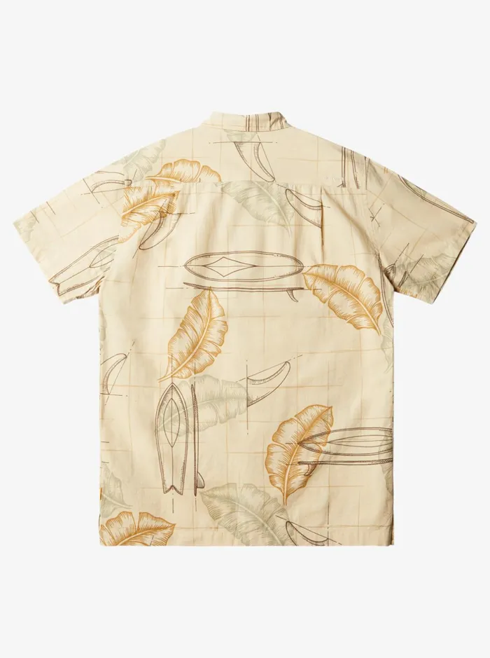 Shirts and Polos Men Quiksilver Waterman Right Point Short Sleeve Shirt Brown Rice Right Point Shirts and Polos Men Quiksilver Waterman Right Point Short Sleeve Shirt Brown Rice Right Point