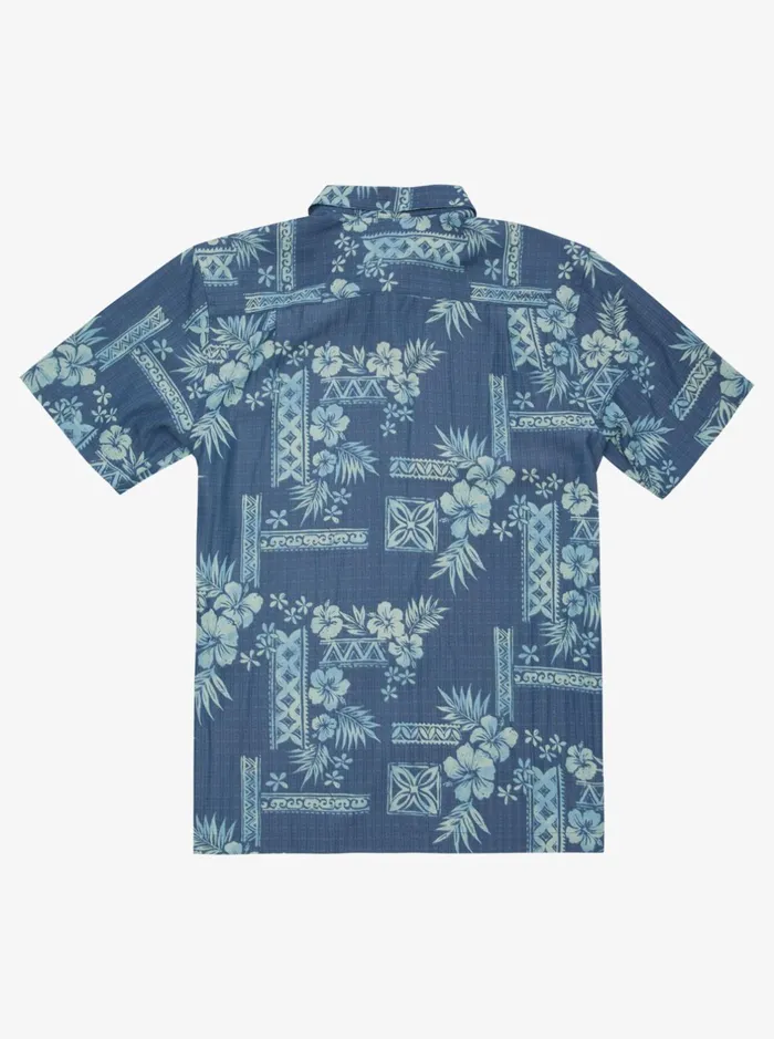 Shirts and Polos Men Quiksilver Waterman Stone Steps Short Sleeve Shirt Ensign Blue Stone Steps Shirts and Polos Men Quiksilver Waterman Stone Steps Short Sleeve Shirt Ensign Blue Stone Steps