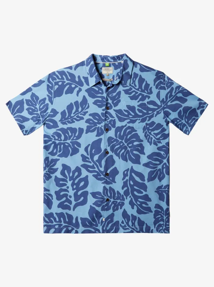Shirts and Polos Men Quiksilver Waterman Waterfall Rain Short Sleeve Shirt Dusk Blue Waterfall Rain Shirts and Polos Men Quiksilver Waterman Waterfall Rain Short Sleeve Shirt Dusk Blue Waterfall Rain