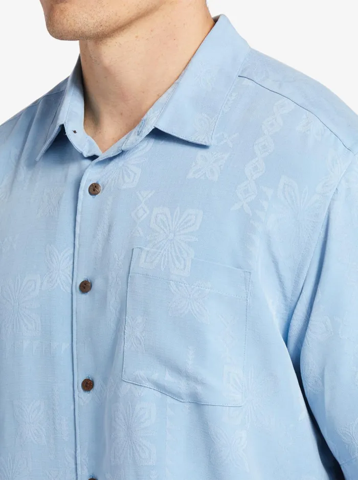 Shirts and Polos Men Quiksilver Waterman Waterman Manele Bay Short Sleeve Shirt Dusk Blue Shirts and Polos Men Quiksilver Waterman Waterman Manele Bay Short Sleeve Shirt Dusk Blue