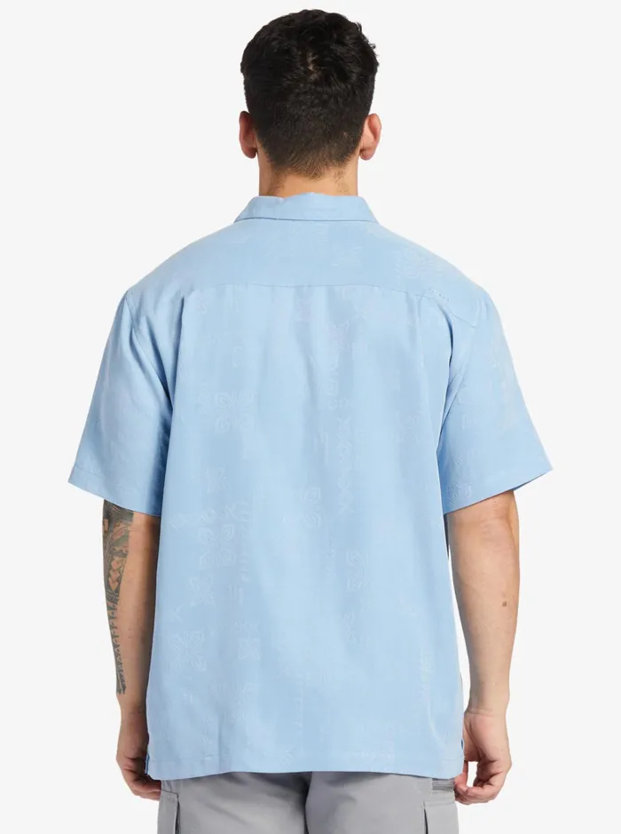Shirts and Polos Men Quiksilver Waterman Waterman Manele Bay Short Sleeve Shirt Dusk Blue Shirts and Polos Men Quiksilver Waterman Waterman Manele Bay Short Sleeve Shirt Dusk Blue