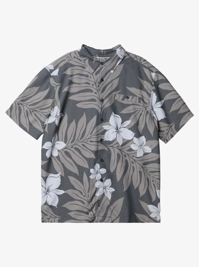 Shirts and Polos Men Quiksilver Waterman Waterman Shonan Short Sleeve Shirt Dark Slate Shirts and Polos Men Quiksilver Waterman Waterman Shonan Short Sleeve Shirt Dark Slate