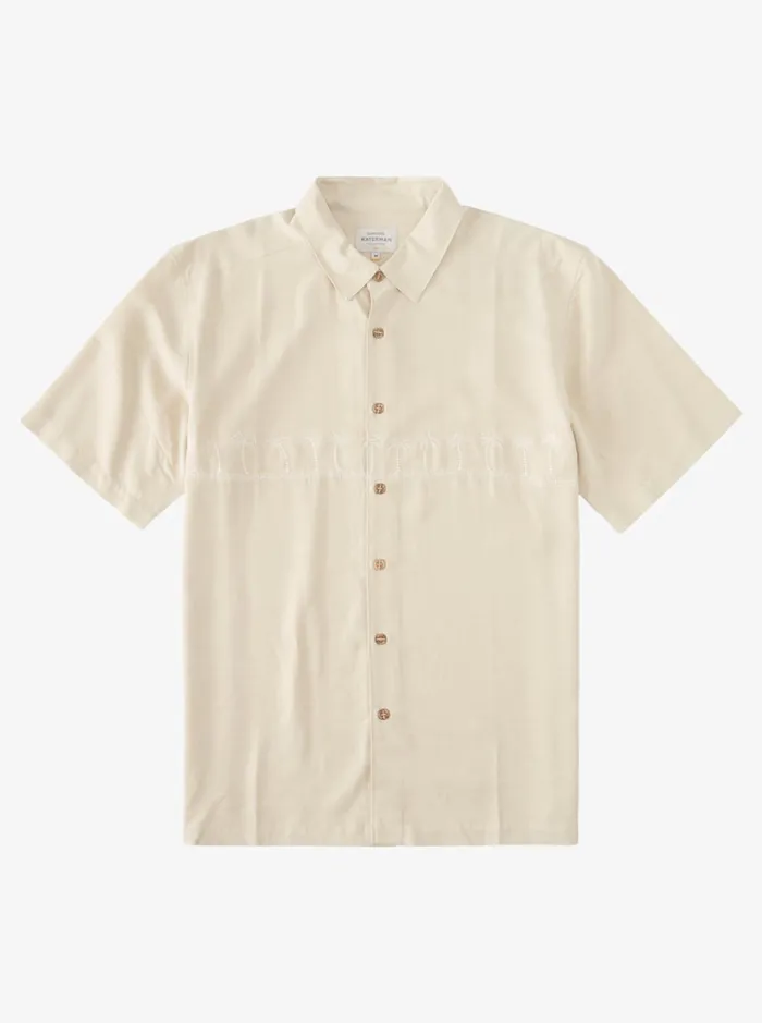 Shirts and Polos Men Quiksilver Waterman Waterman Tahiti Palms Premium AntiWrinkle Shirt Brown Rice Shirts and Polos Men Quiksilver Waterman Waterman Tahiti Palms Premium AntiWrinkle Shirt Brown Rice