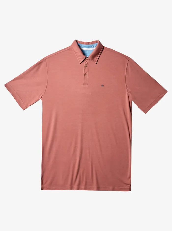 Shirts and Polos Men Quiksilver Waterman Waterman Waterpolo Short Sleeve Polo Shirt Ash Rose Shirts and Polos Men Quiksilver Waterman Waterman Waterpolo Short Sleeve Polo Shirt Ash Rose