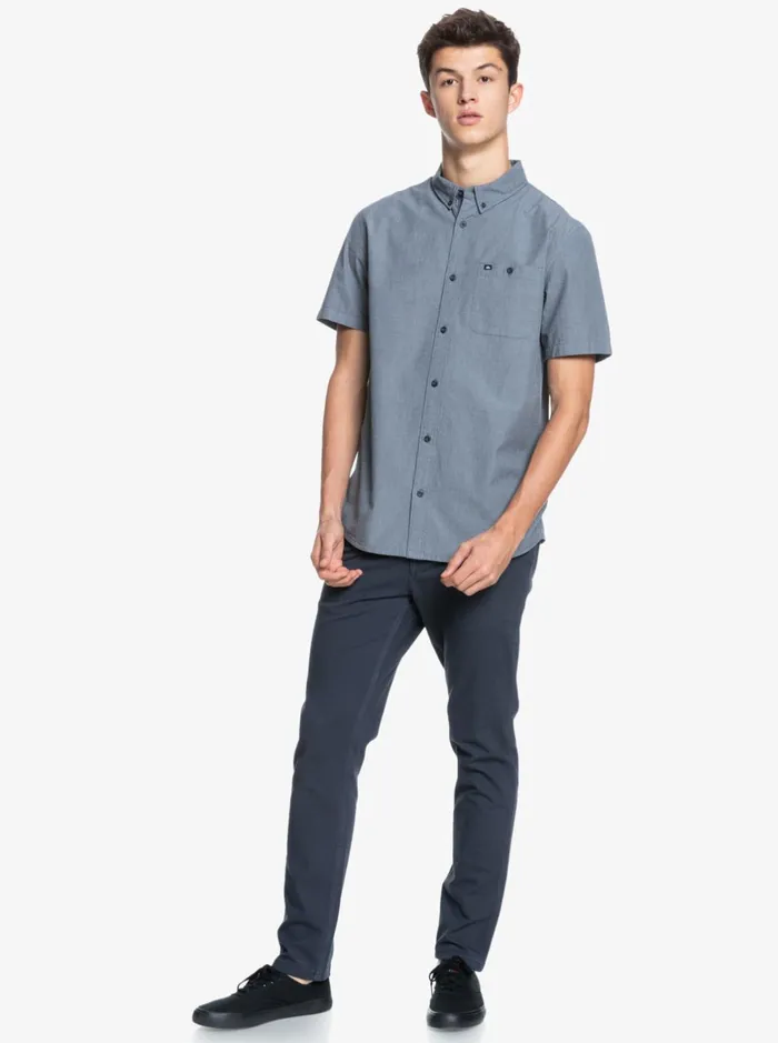 Shirts and Polos Men Quiksilver Winfall Short Sleeve Shirt Black Shirts and Polos Men Quiksilver Winfall Short Sleeve Shirt Black