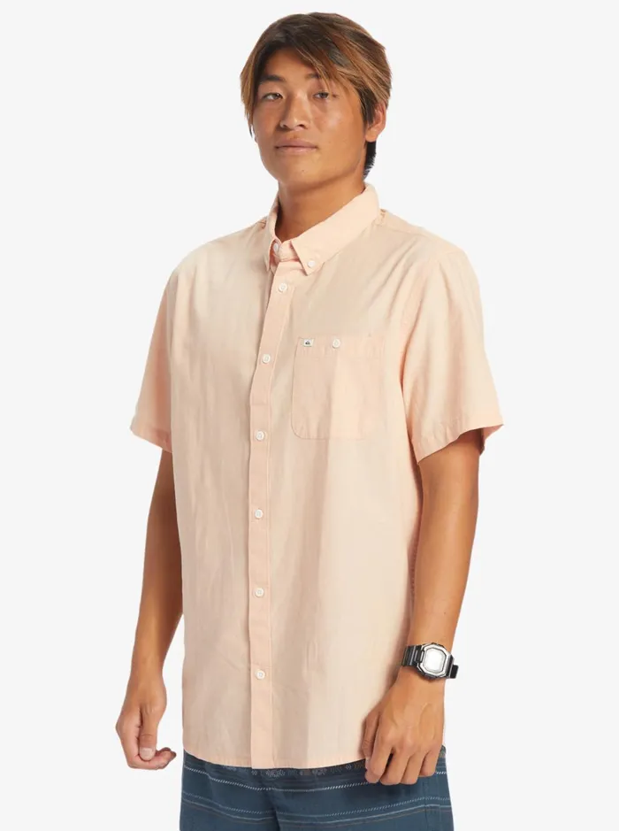 Shirts and Polos Men Quiksilver Winfall Short Sleeve Shirt Copper Tan Shirts and Polos Men Quiksilver Winfall Short Sleeve Shirt Copper Tan