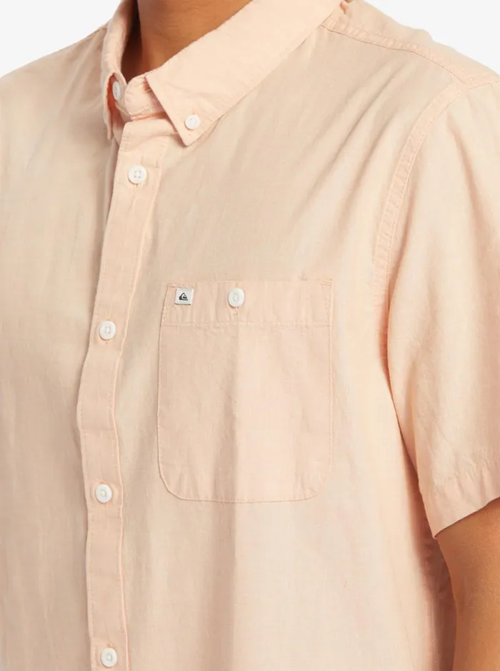 Shirts and Polos Men Quiksilver Winfall Short Sleeve Shirt Copper Tan Shirts and Polos Men Quiksilver Winfall Short Sleeve Shirt Copper Tan