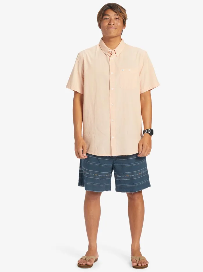 Shirts and Polos Men Quiksilver Winfall Short Sleeve Shirt Copper Tan Shirts and Polos Men Quiksilver Winfall Short Sleeve Shirt Copper Tan