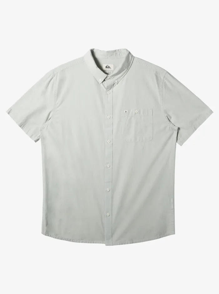 Shirts and Polos Men Quiksilver Winfall Short Sleeve Shirt Iceberg Green