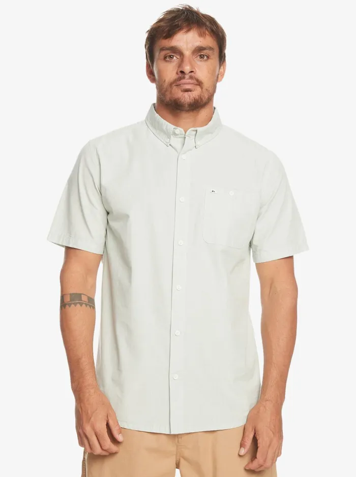 Shirts and Polos Men Quiksilver Winfall Short Sleeve Shirt Iceberg Green Shirts and Polos Men Quiksilver Winfall Short Sleeve Shirt Iceberg Green