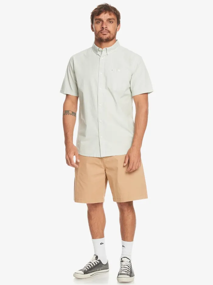 Shirts and Polos Men Quiksilver Winfall Short Sleeve Shirt Iceberg Green Shirts and Polos Men Quiksilver Winfall Short Sleeve Shirt Iceberg Green