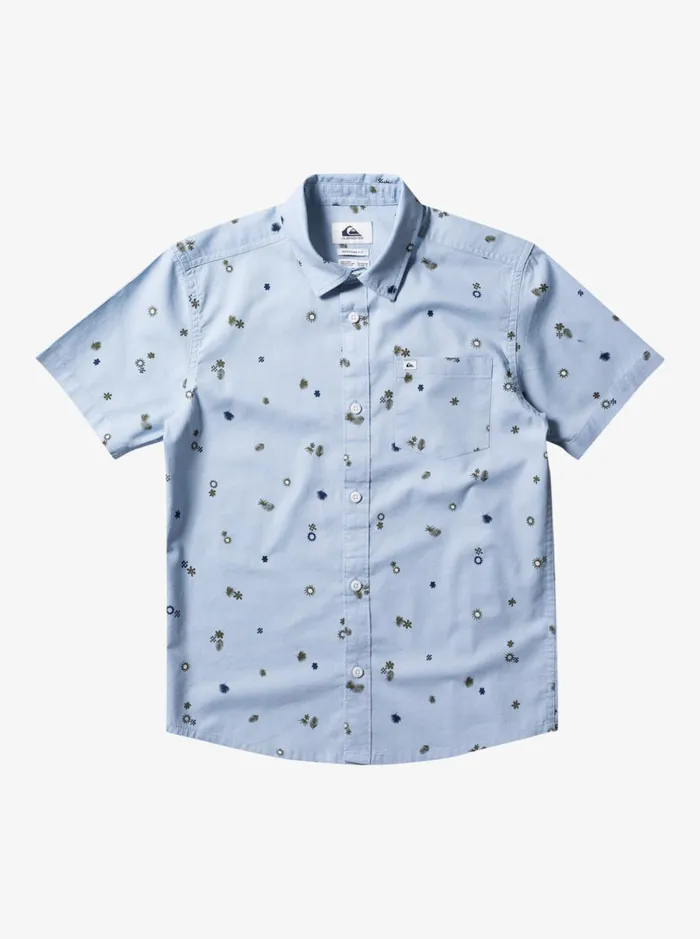 Shirts Boys Quiksilver Peaceful Rave Short Sleeve Shirt Celestial Blue Peaceful Rave S Shirts Boys Quiksilver Peaceful Rave Short Sleeve Shirt Celestial Blue Peaceful Rave S