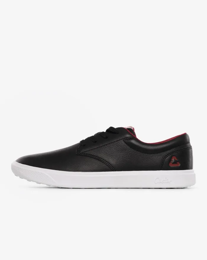 Shoes Lace Up TravisMathew THE WILDCARD LEATHER SPIKELESS GOLF SHOE Blackruby Wine