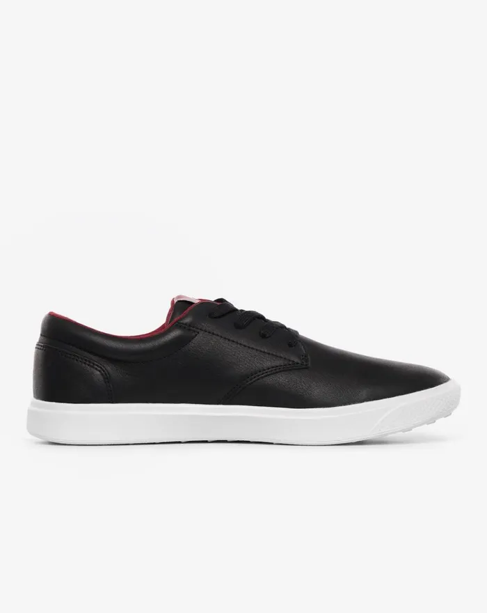 Shoes Lace Up TravisMathew THE WILDCARD LEATHER SPIKELESS GOLF SHOE Blackruby Wine