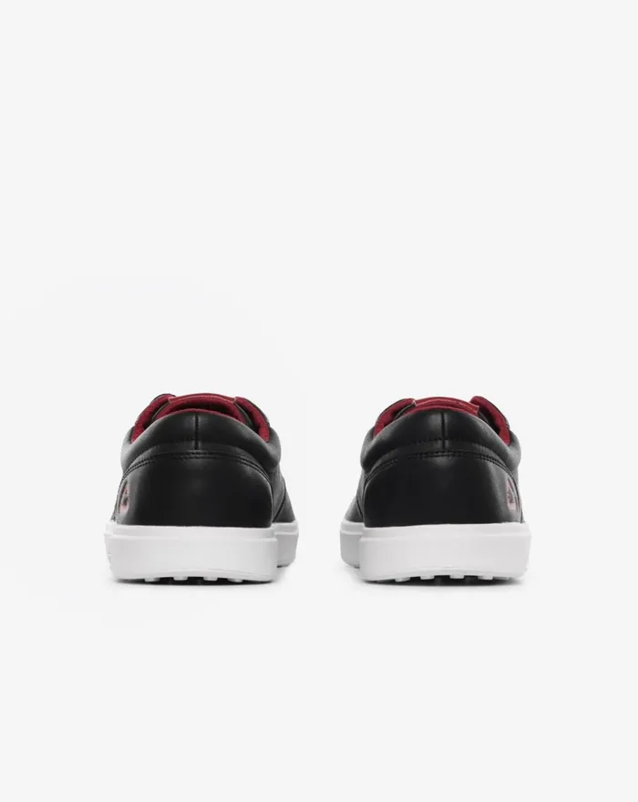 Shoes Lace Up TravisMathew THE WILDCARD LEATHER SPIKELESS GOLF SHOE Blackruby Wine
