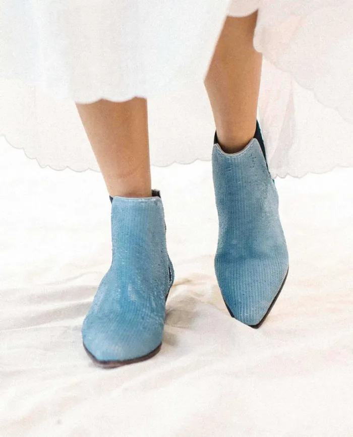 Shoes Women039s The Great The Gaucho Boot Blue Jean