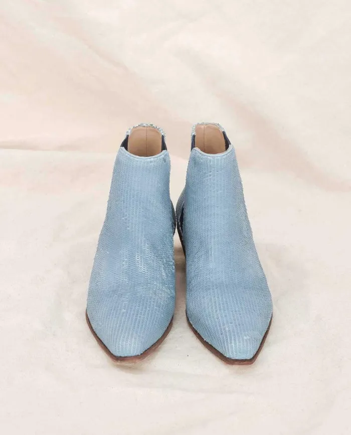 Shoes Women039s The Great The Gaucho Boot Blue Jean