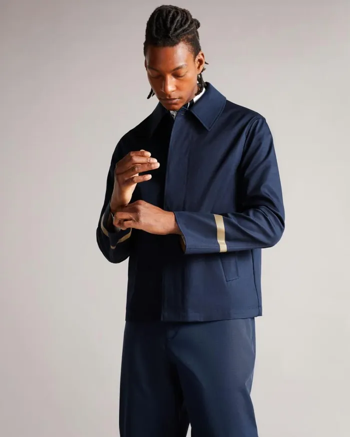 Short Bonded Mac Dark Navy Men Ted Baker Clothing Short Bonded Mac Dark Navy Men Ted Baker Clothing