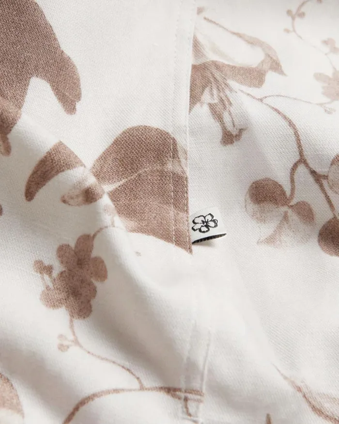 Short Sleeve Botanical Print Shirt Natural Men Ted Baker Clothing