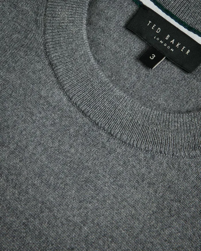 Short Sleeve Knitted TShirt Charcoal Men Ted Baker Clothing Short Sleeve Knitted TShirt Charcoal Men Ted Baker Clothing