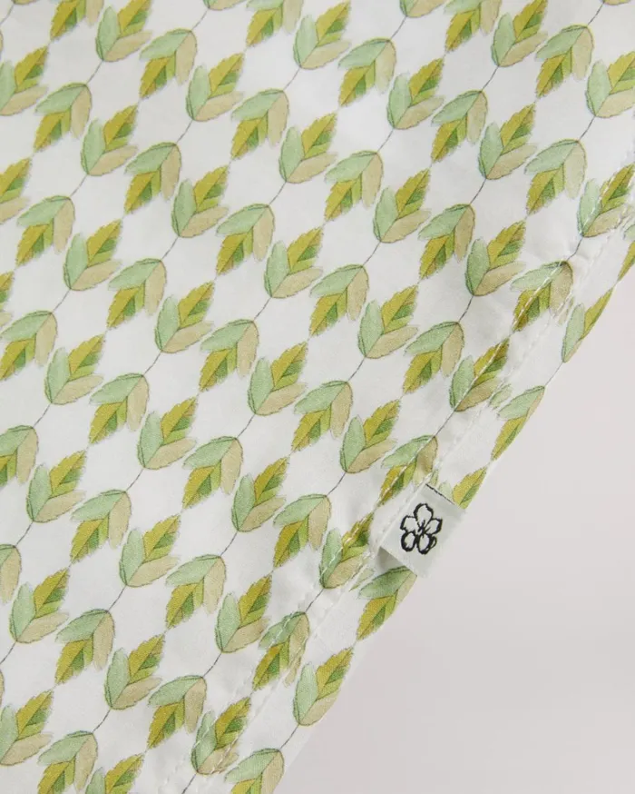 Short Sleeve Micro Leaf Shirt Olive Men Ted Baker Clothing Short Sleeve Micro Leaf Shirt Olive Men Ted Baker Clothing