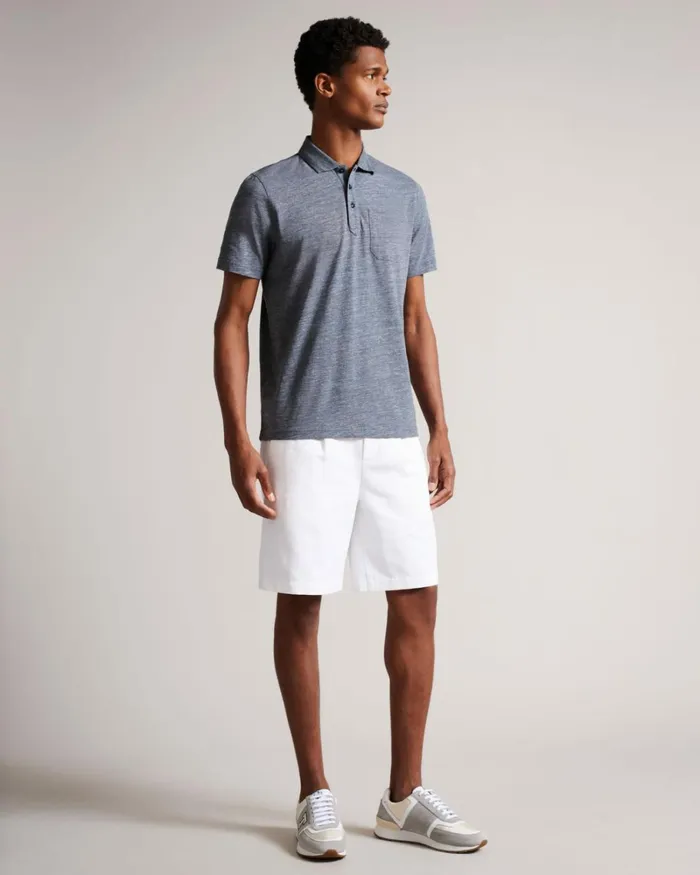 Short Sleeve Patch Pocket Polo Shirt Navy Men Ted Baker Tops Short Sleeve Patch Pocket Polo Shirt Navy Men Ted Baker Tops
