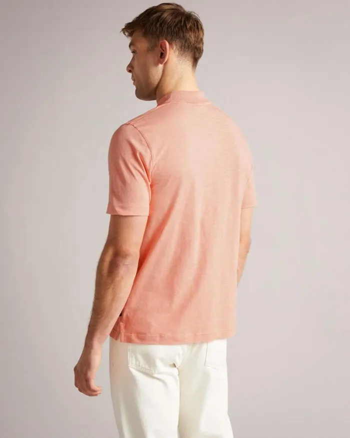 Short Sleeve Polo Shirt Light Pink Men Ted Baker Clothing