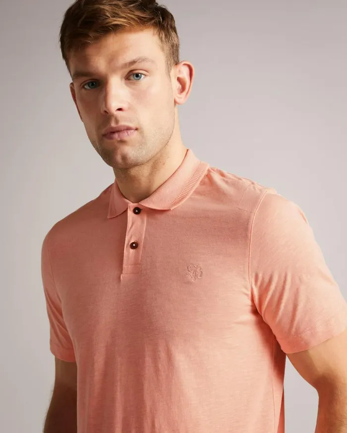 Short Sleeve Polo Shirt Light Pink Men Ted Baker Clothing Short Sleeve Polo Shirt Light Pink Men Ted Baker Clothing