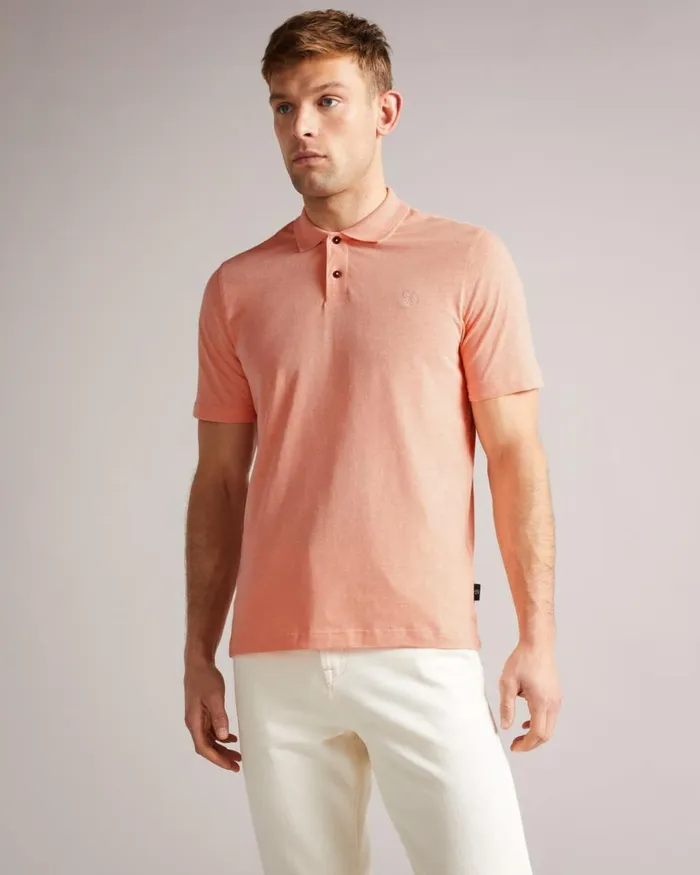 Short Sleeve Polo Shirt Light Pink Men Ted Baker Clothing Short Sleeve Polo Shirt Light Pink Men Ted Baker Clothing