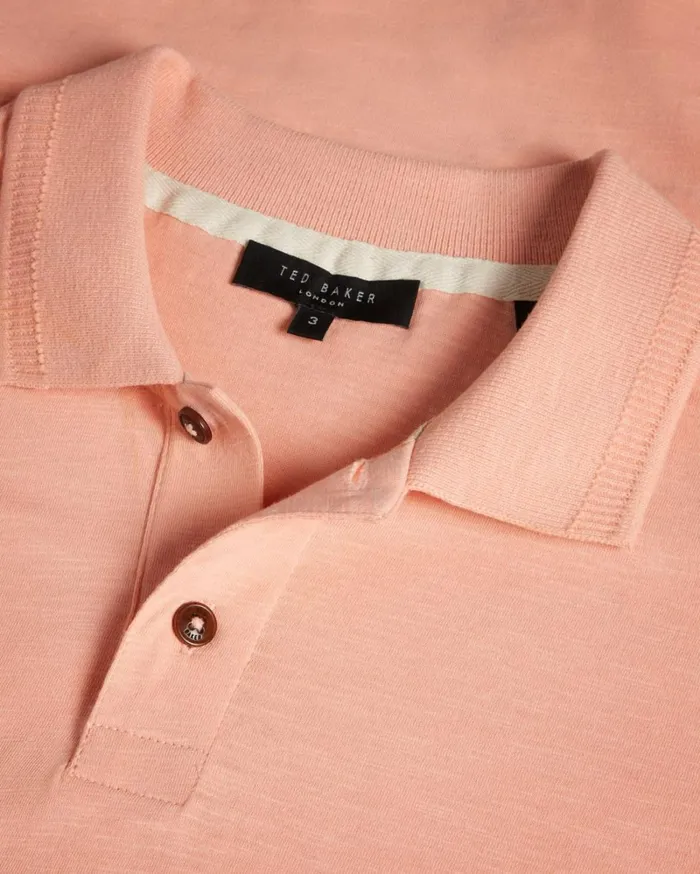 Short Sleeve Polo Shirt Light Pink Men Ted Baker Clothing Short Sleeve Polo Shirt Light Pink Men Ted Baker Clothing