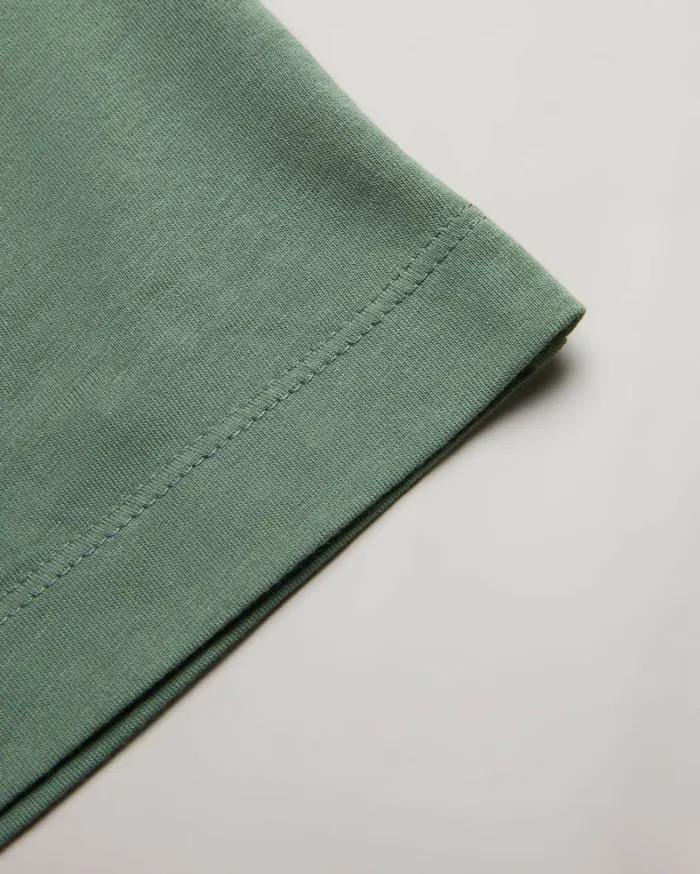Short Sleeve Regular Fit Plain Tshirt MidGreen Men Ted Baker Clothing Short Sleeve Regular Fit Plain Tshirt MidGreen Men Ted Baker Clothing