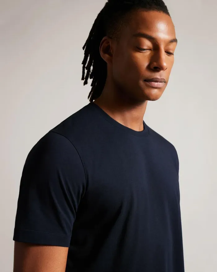 Short Sleeve Regular Fit Plain Tshirt Navy Men Ted Baker Clothing Short Sleeve Regular Fit Plain Tshirt Navy Men Ted Baker Clothing