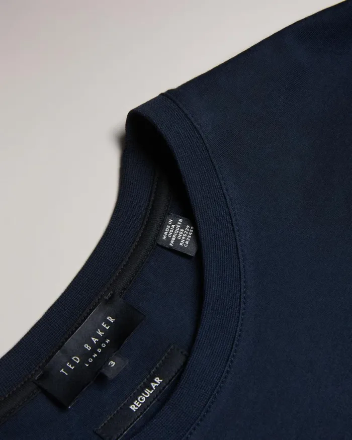 Short Sleeve Regular Fit Plain Tshirt Navy Men Ted Baker Clothing Short Sleeve Regular Fit Plain Tshirt Navy Men Ted Baker Clothing