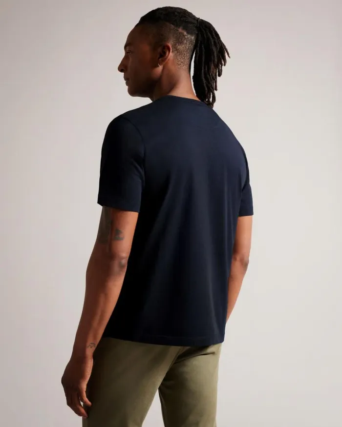Short Sleeve Regular Fit Plain Tshirt Navy Men Ted Baker Clothing Short Sleeve Regular Fit Plain Tshirt Navy Men Ted Baker Clothing