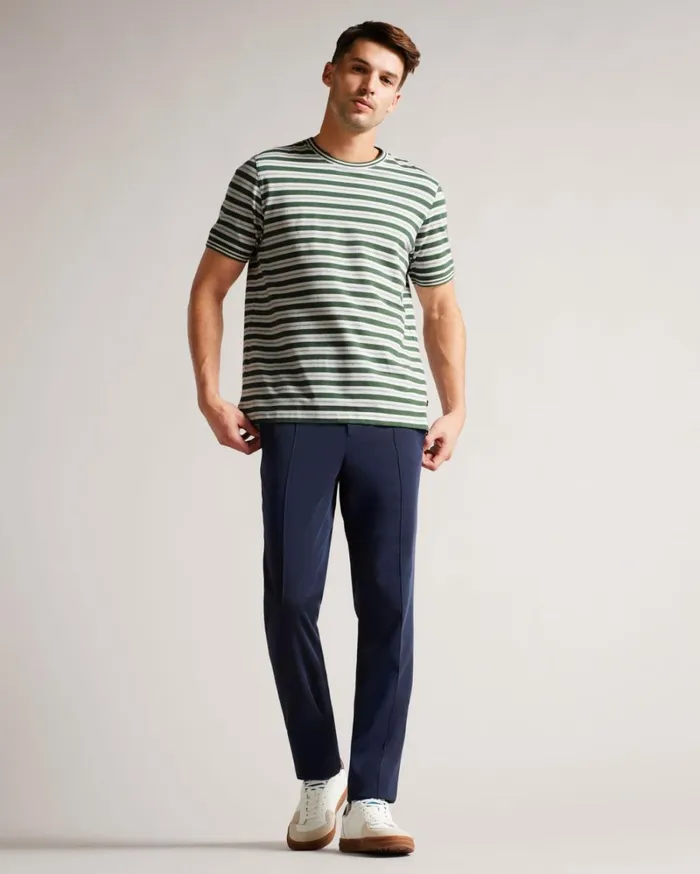 Short Sleeve Regular Fit Striped TShirt Khaki Men Ted Baker Clothing Short Sleeve Regular Fit Striped TShirt Khaki Men Ted Baker Clothing