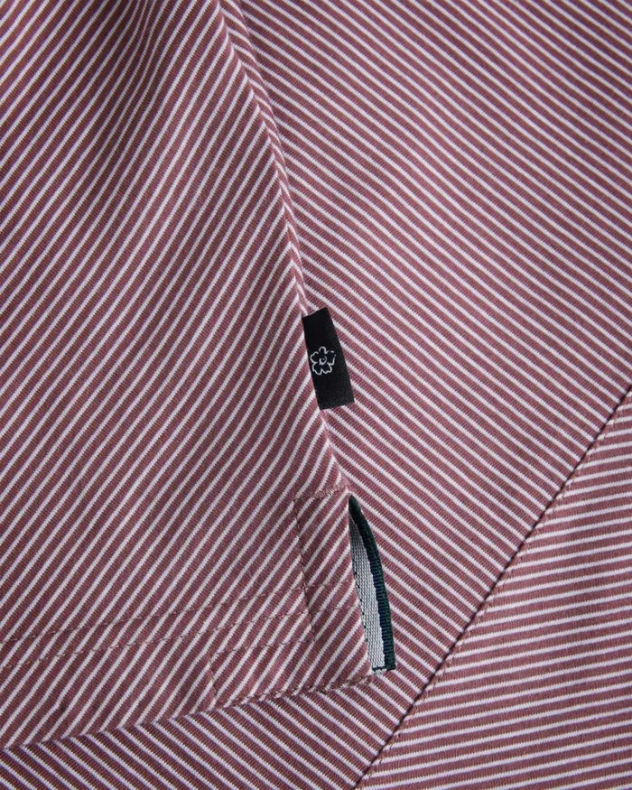 Short Sleeve Regular Striped Panelled Polo Maroon Men Ted Baker Clothing Short Sleeve Regular Striped Panelled Polo Maroon Men Ted Baker Clothing
