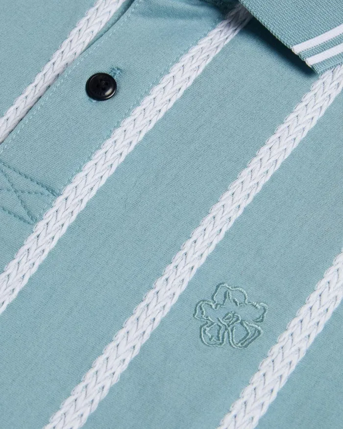 Short Sleeve Striped Polo Shirt Light Blue Men Ted Baker Clothing Short Sleeve Striped Polo Shirt Light Blue Men Ted Baker Clothing