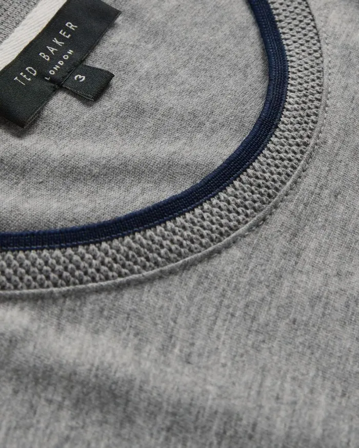 Short Sleeve T Shirt Gray Marl Men Ted Baker Clothing Short Sleeve T Shirt Gray Marl Men Ted Baker Clothing