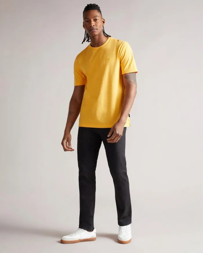 Short Sleeve T Shirt Medium Yellow Men Ted Baker Clothing Short Sleeve T Shirt Medium Yellow Men Ted Baker Clothing