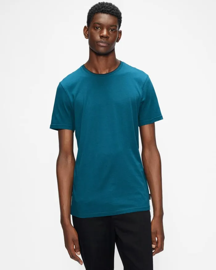 Short Sleeve T Shirt TealBlue Men Ted Baker Clothing Short Sleeve T Shirt TealBlue Men Ted Baker Clothing