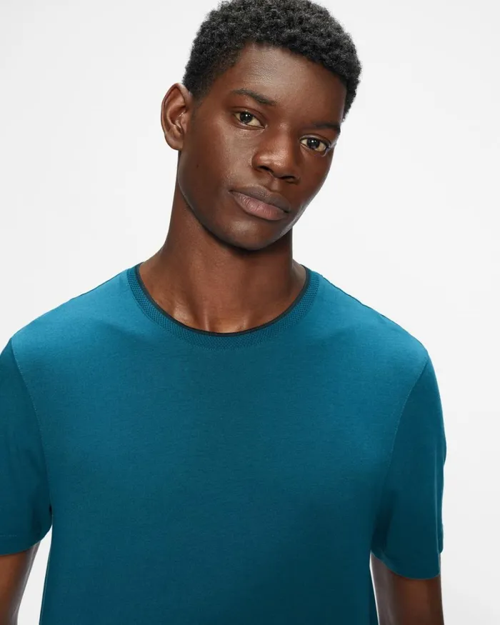 Short Sleeve T Shirt TealBlue Men Ted Baker Clothing Short Sleeve T Shirt TealBlue Men Ted Baker Clothing