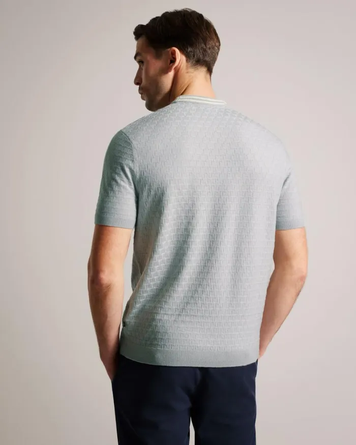 Short Sleeve T Stitched TShirt Gray Men Ted Baker Clothing Short Sleeve T Stitched TShirt Gray Men Ted Baker Clothing